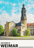 Decorative poster of German cities in painting on canvas - 40X50cm Unframed / 9