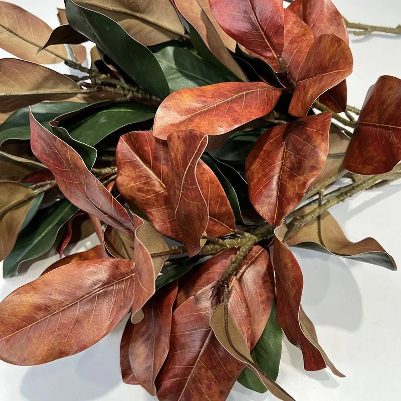 Artificial green plants decoration garden branch of magnolia