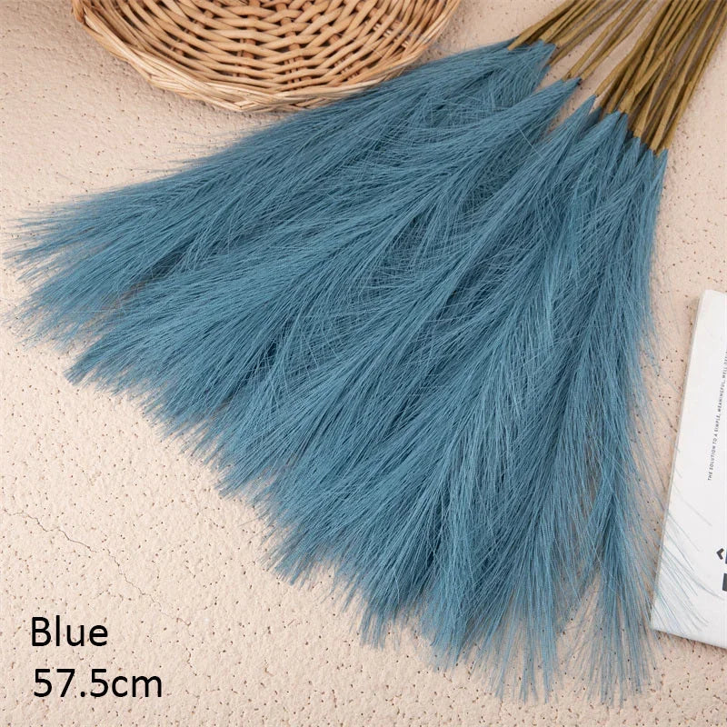 10 artificial flowers for bohemian decoration and wedding - Blue / 10 Pieces