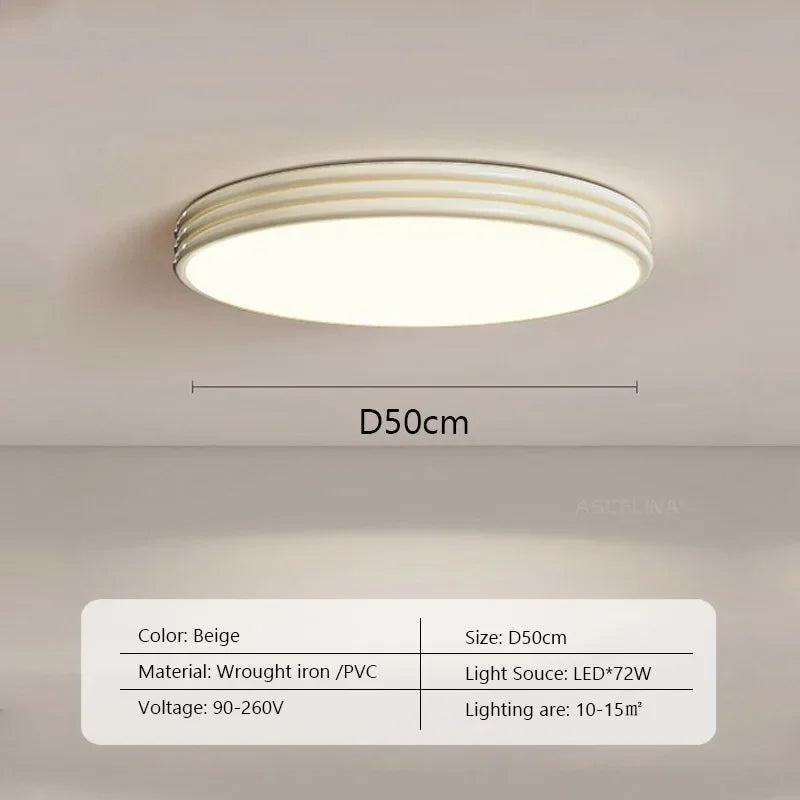 Nordic LED ceiling lamp medieval design for interior decoration - L50CM / Trichromatic Light