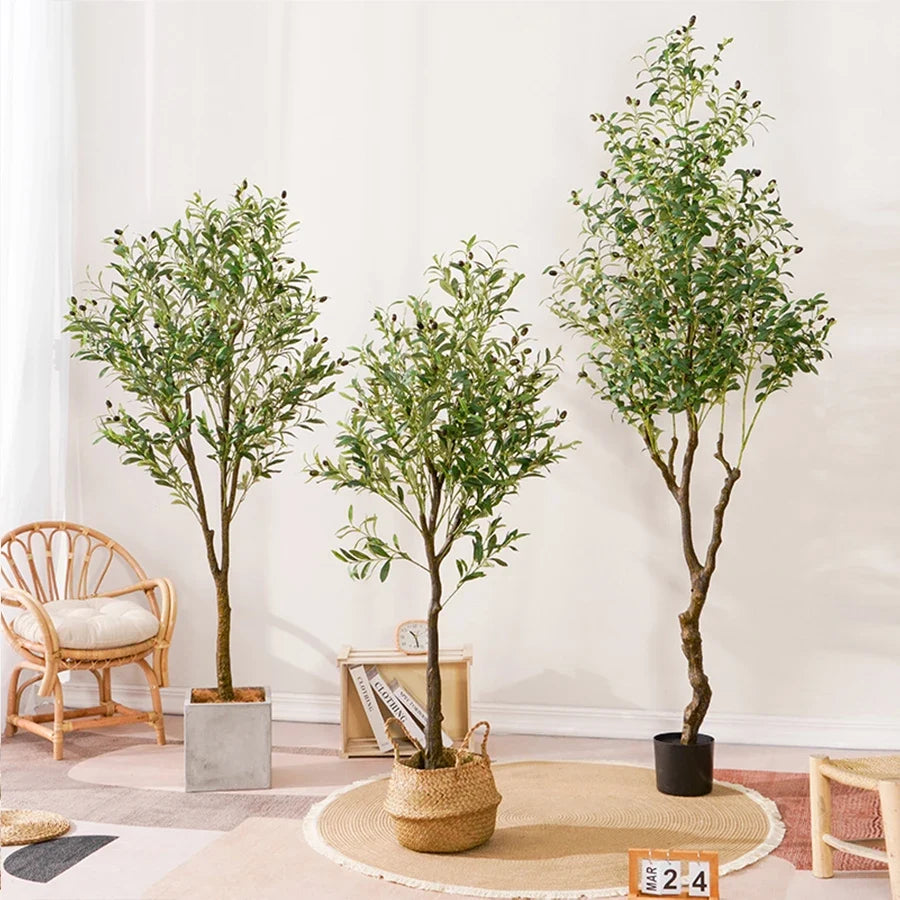 Artificial decorative olive plants for garden and interior