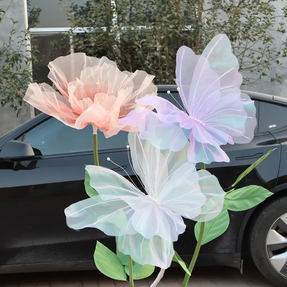 Butterfly bottom in mesh for wedding and party