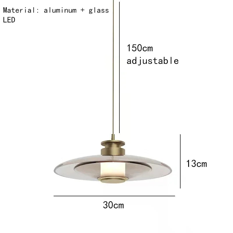 Modern glass wall sconce for elegant interior decoration - B-30cm-Ambre / Warm Light
