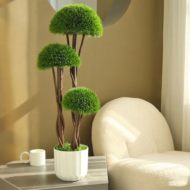 Artificial green plants bonsai pot tree for interior decoration - view 3