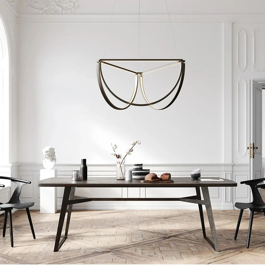 Geometric chandelier with variable led intensity modern trend - view 5