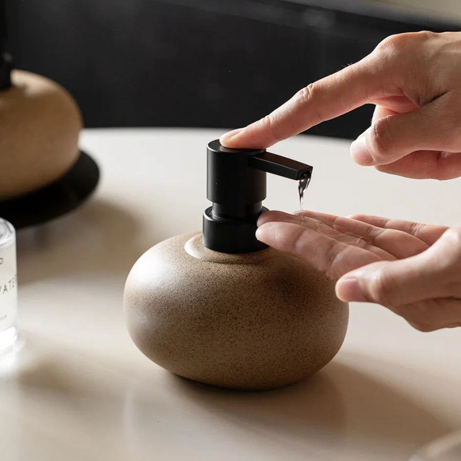 Ceramic bottle for lotion and soap dispenser - view 3