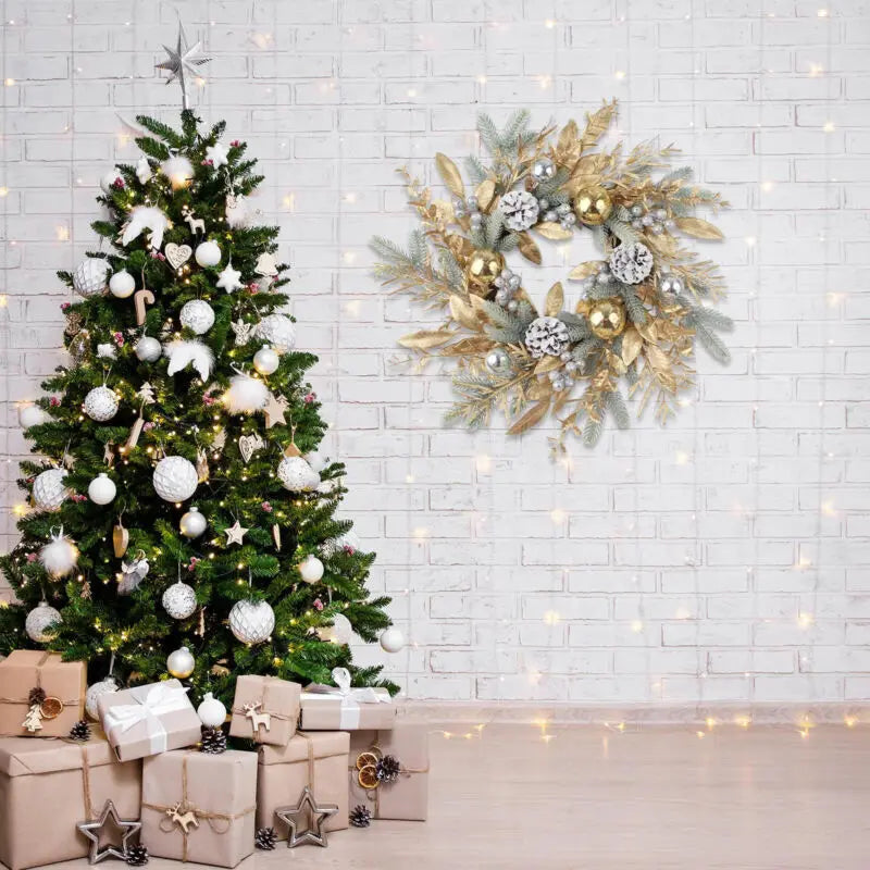 Artificial rattan garland for Christmas and New Year decorations - view 5