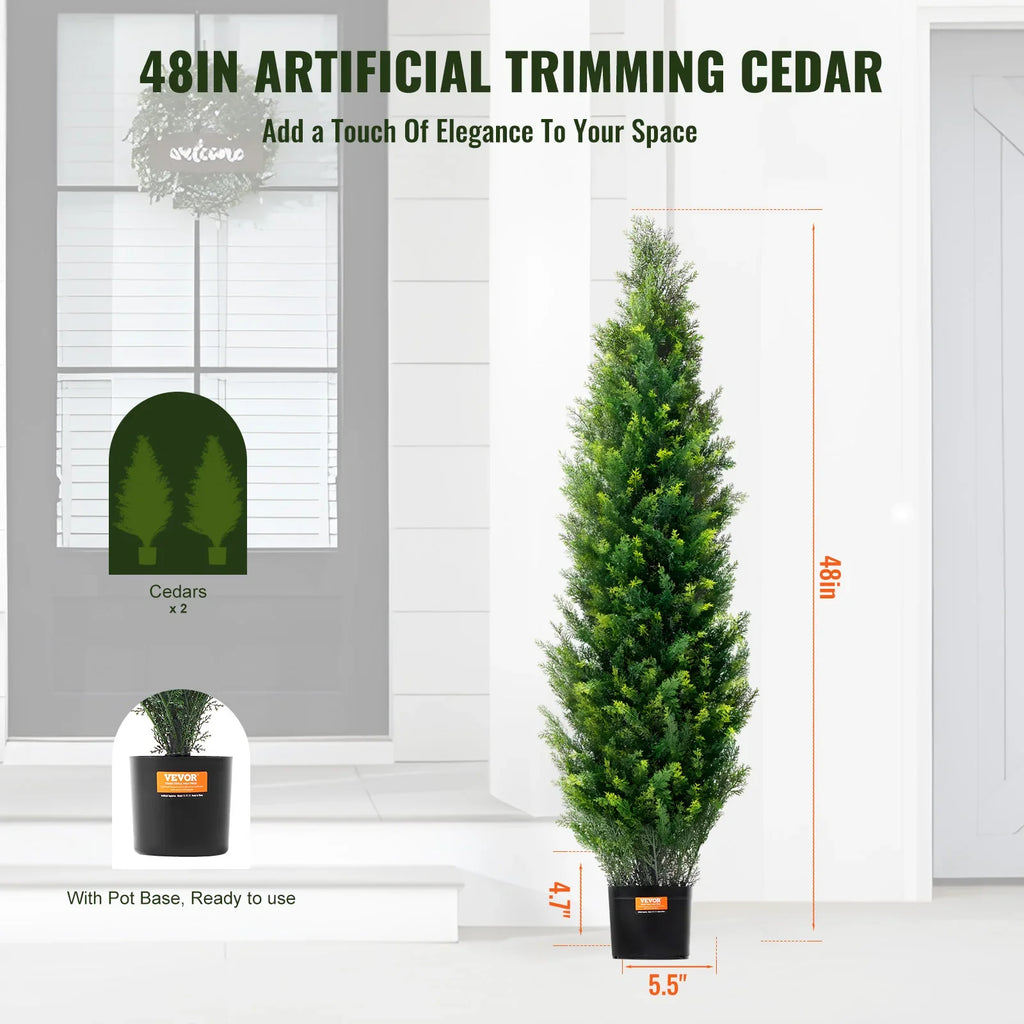 Artificial cedar topiary tree for interior and exterior decoration - view 8