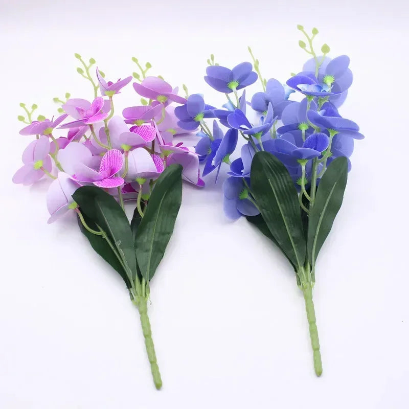 Artificial flowers 3d orchid decoration butterfly phalaenopsis fake flowers