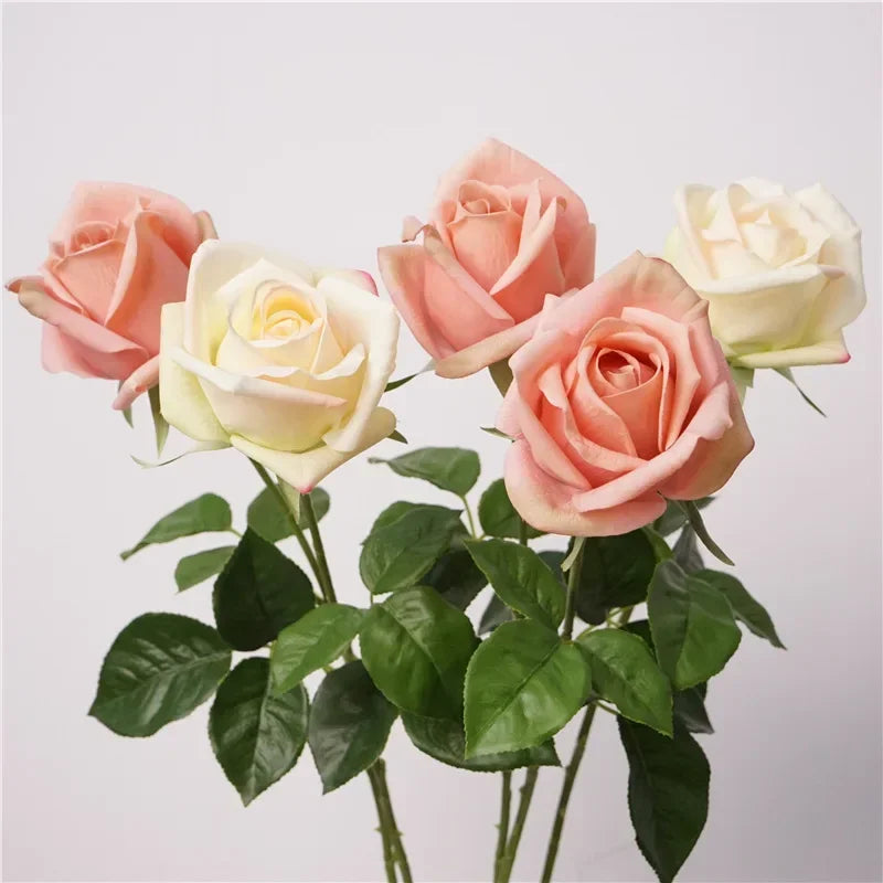 Balcony decoration artificial pink flowers touched real decorative - view 4