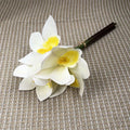 Bouquet of artificial flowers for warm and modern decoration - White