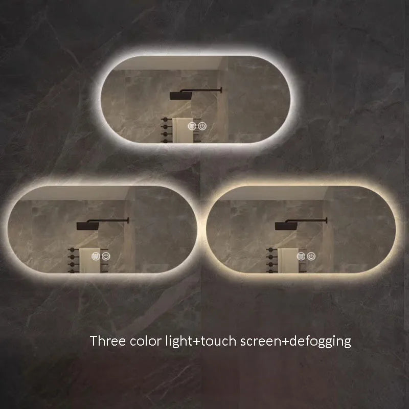 Intelligent elliptic mirror light anti-foam three colors wall - 50x70cm 7