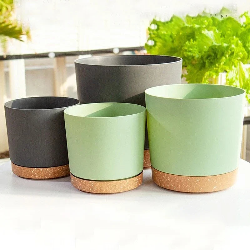 Automatic flower pots with garden and plant saucer - view 3