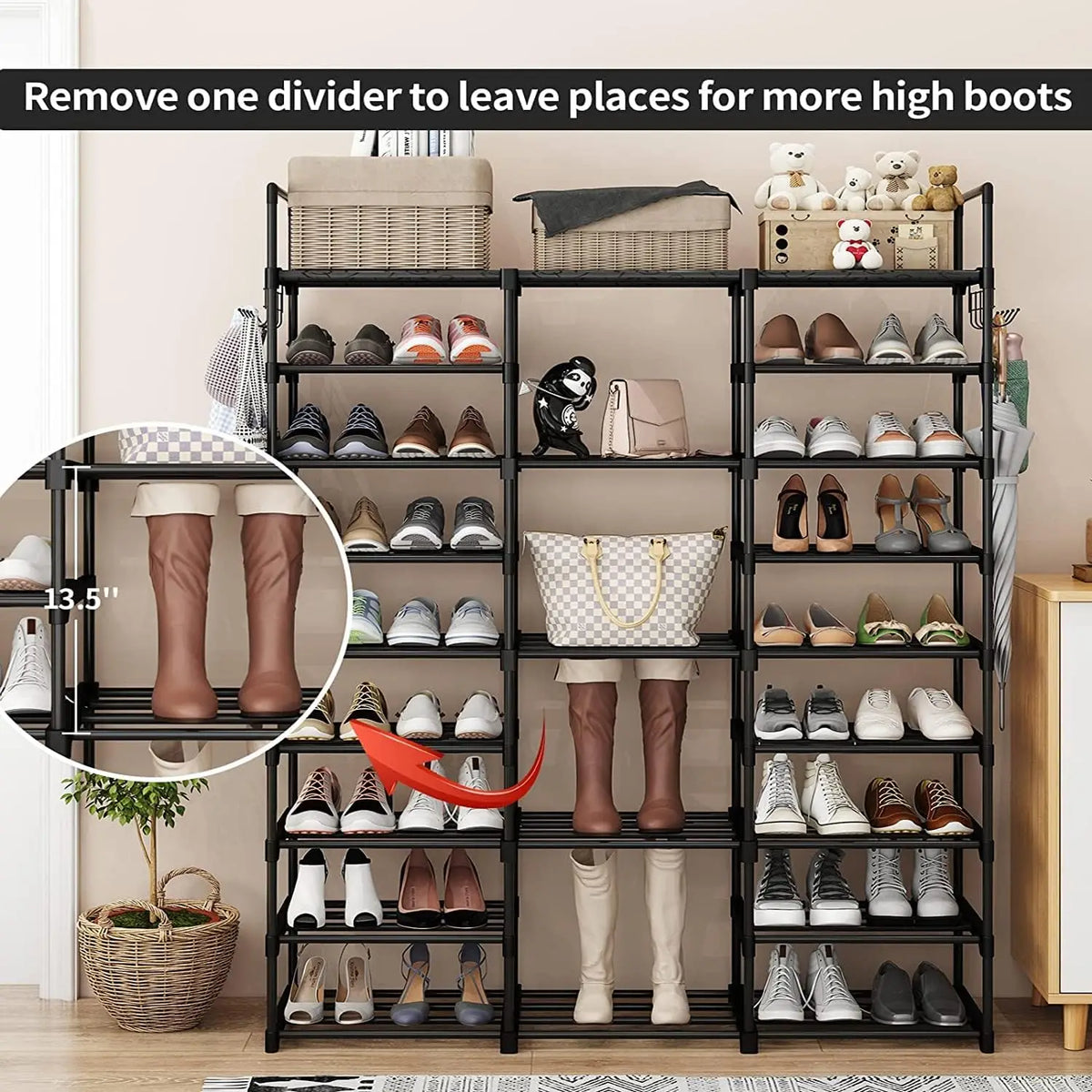 Zapatero de 9+5+9 Niveles, Organizador para Zapatos y Juguetes, para 50 a 55 Pares - view 3