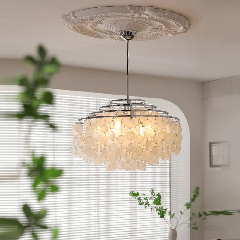 French style shell chandelier for elegant interior - view 2