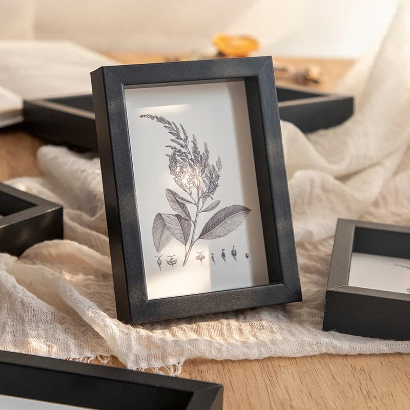 Vintage photo frame in solid wood for decoration and office - S5 / 8 pouces 15,2 x 20,3 cm