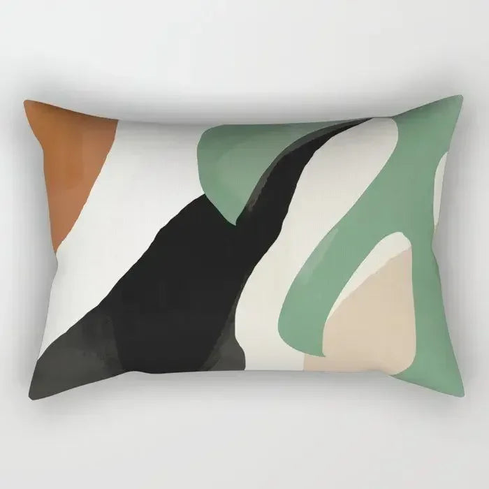 Reversible Geometric Lumbar Cushion for Color-Coordinated Interiors