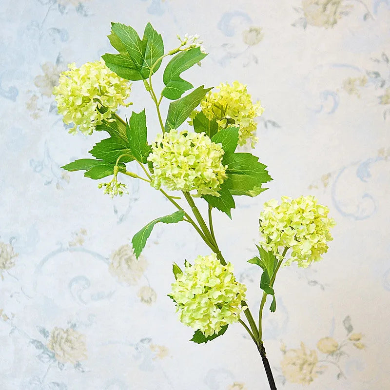 Silk Hortensia Snowball Artificial Flower Arrangement, Style Two - view 5