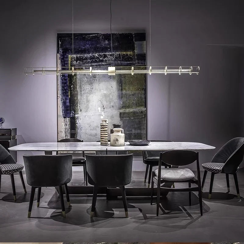 Modern glass pendant light for coffee bar and minimalist desk - view 2