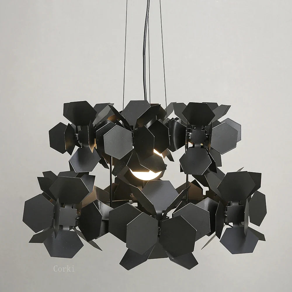 Modern led chandelier in iron for interior decoration