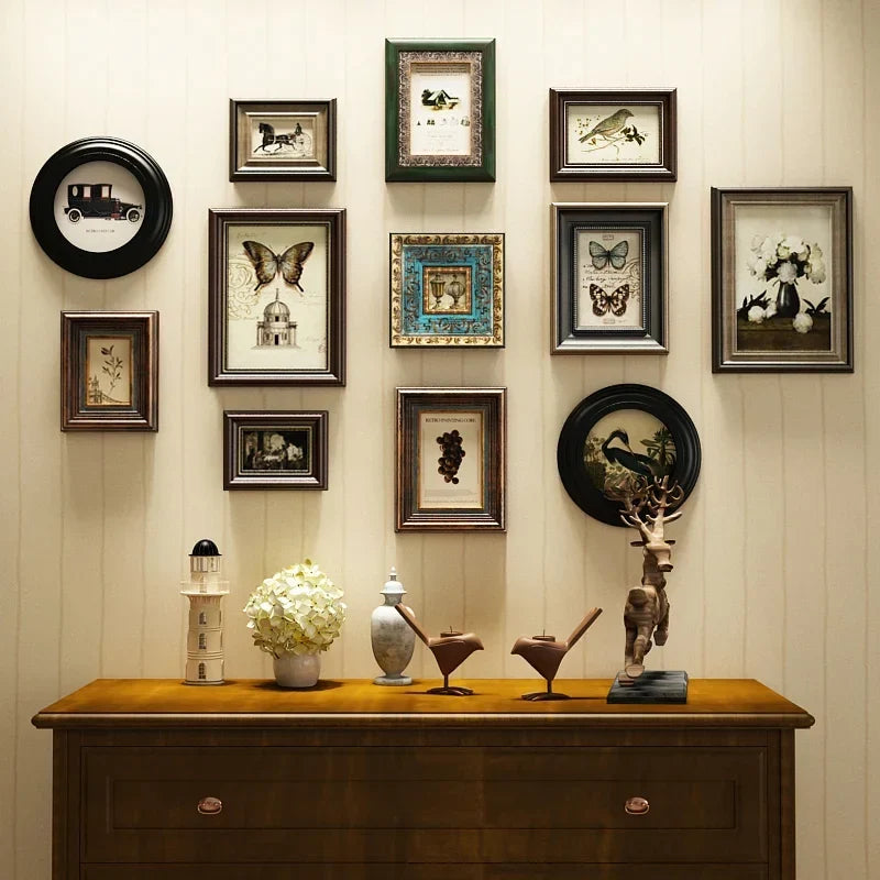 Photo frame retro European wooden creative wall - 1