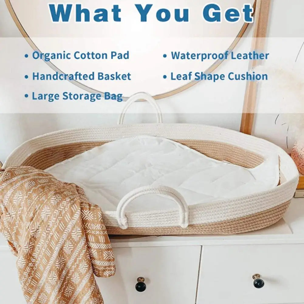Baby sleeping basket in lightweight and soft cotton - view 2