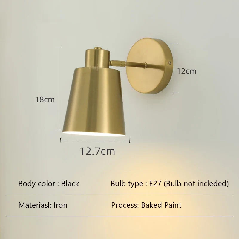 Adjustable vintage wall sconce for bright interior decoration - C / Bulb Not Included