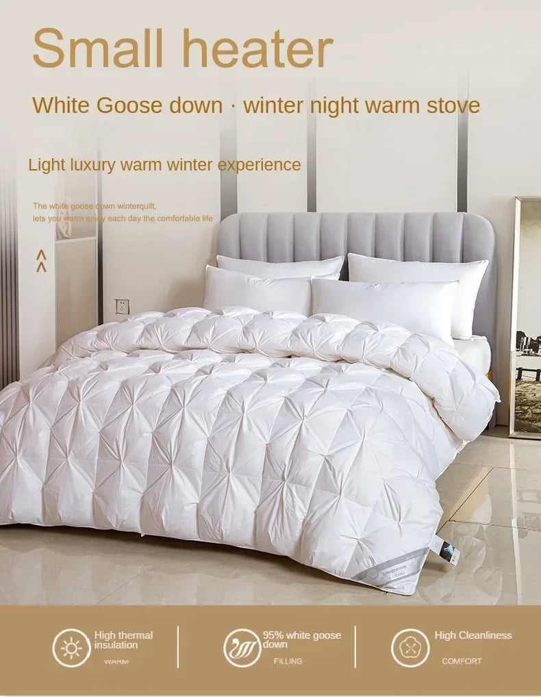 Temperature controlled down quilt, white goose down quilt, single person cotton quilt with thickened core for warmth and comfort - view 2