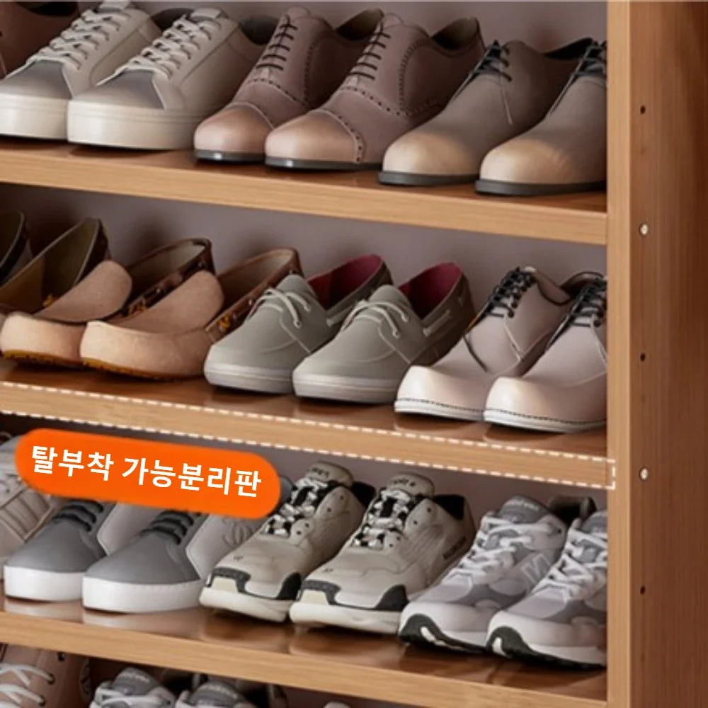 Multi-storey shoe shelf with dust-proof curtain - view 5
