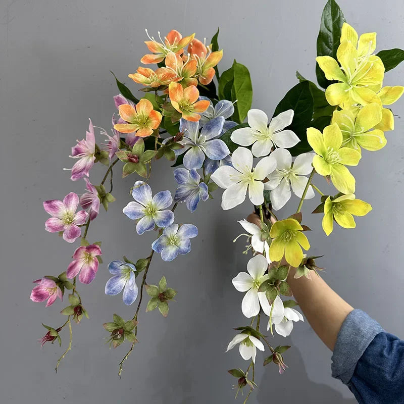 Artificial silk jasmine branch for festive decoration - view 2