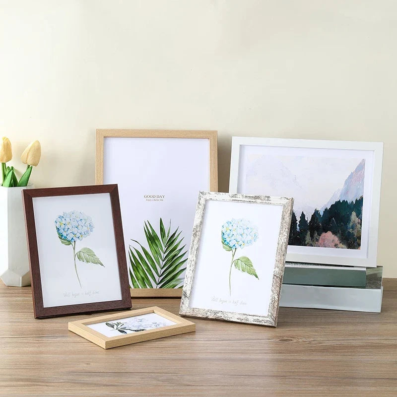 Wooden photo frame hanging for decoration and gift