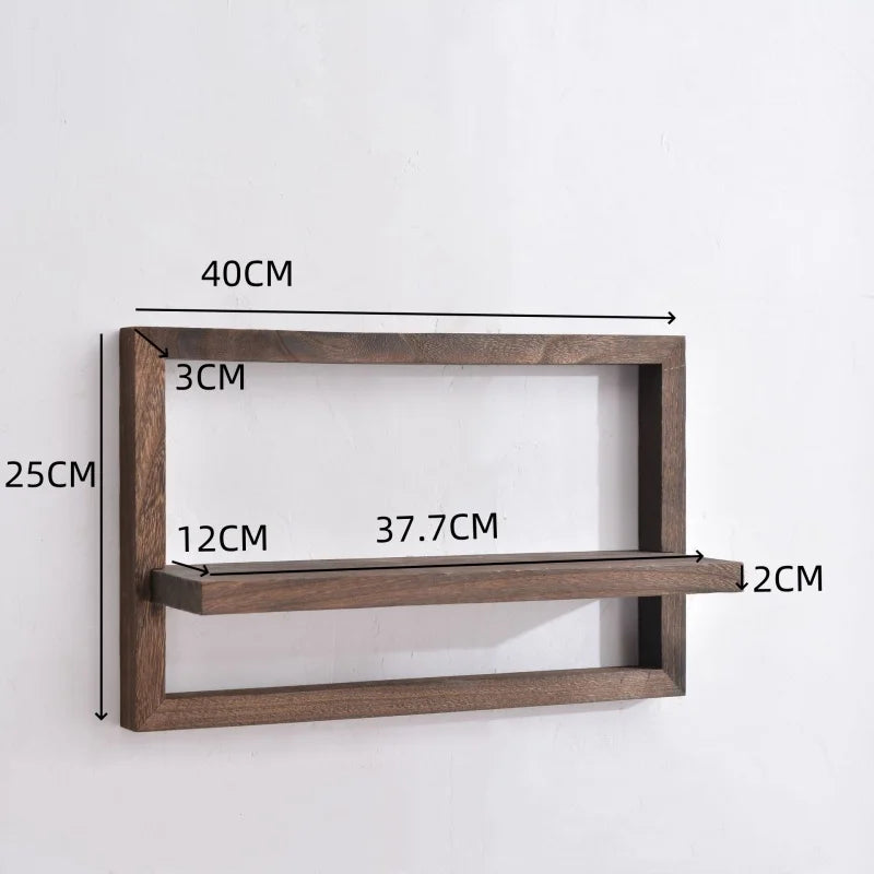 Floating wooden wall shelves for decorative storage - 1 Piece 1