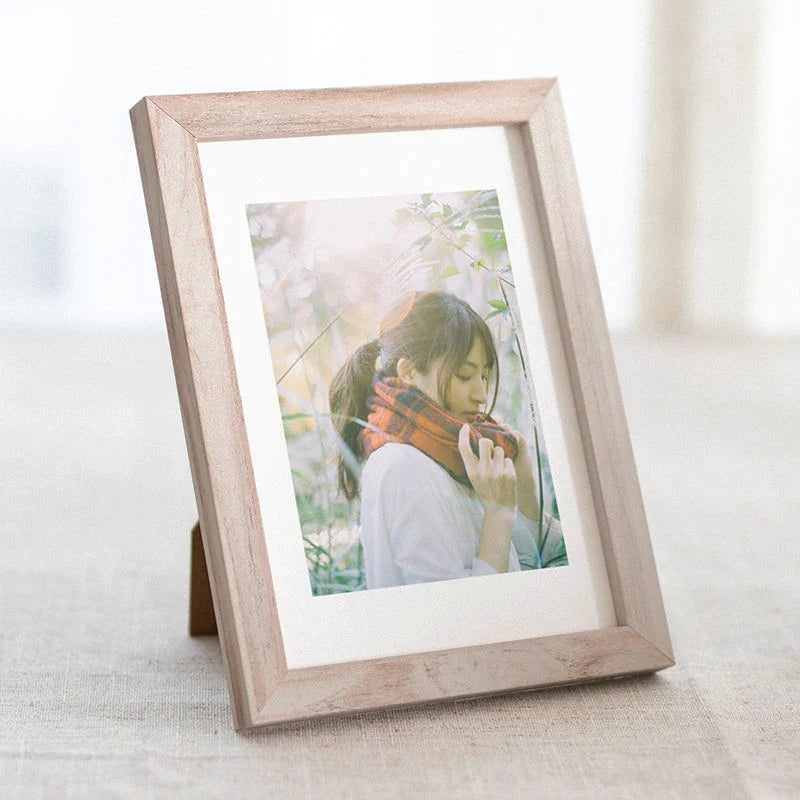 Vintage wooden photo frame for decoration and gift