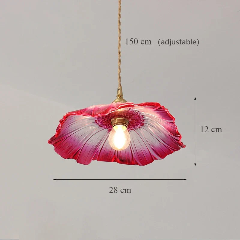 Pendant in decorative glass modern Japanese style - 5 / Robot Bulb Included