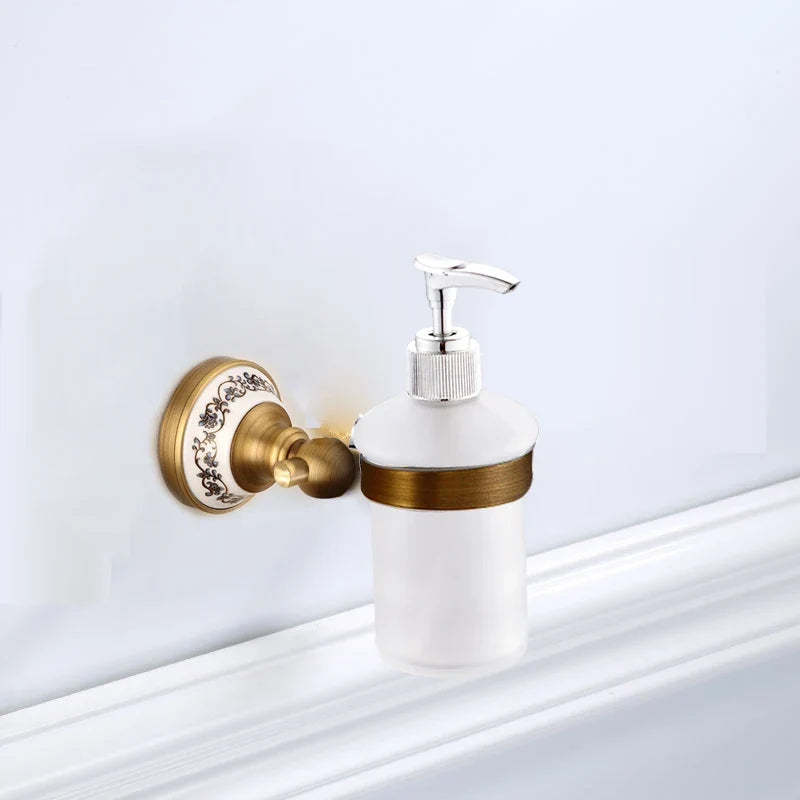 Solid brass accessories sets for retro bathroom - Soap Dispenser