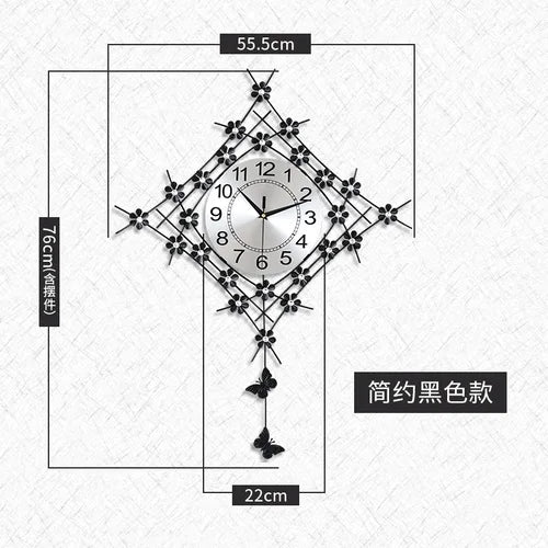 European unique metal clock with pendulum design - Style11 59X85CM