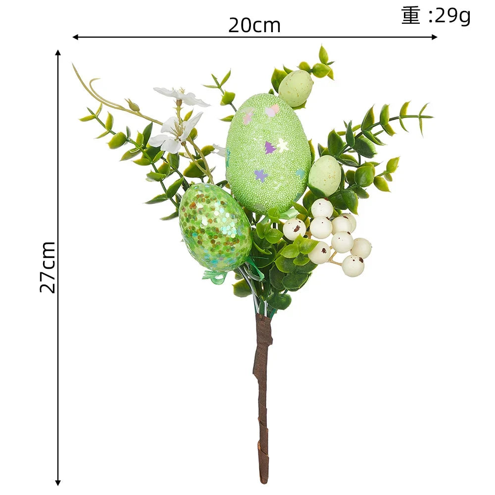 Easter egg branch for floral decorations and garden - Green