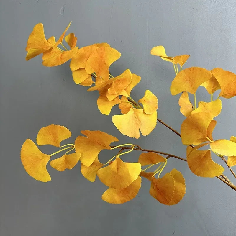 Artificial ginkgo decorative plant with three forks for outdoors - view 3