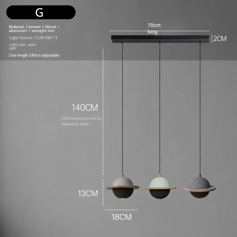 Modern chandelier with creative design led for children - G / Lampe chaude