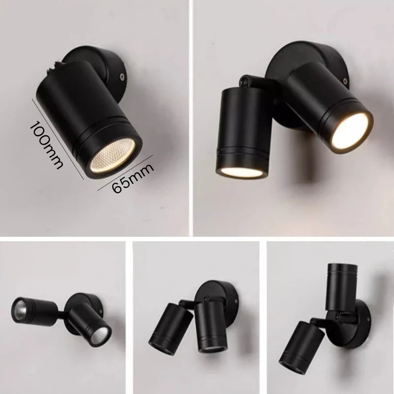 Outdoor led spot double head waterproof for garden balcony fence - view 6