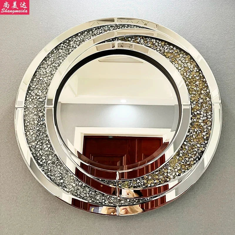 Decorative round decorative mirrors creative Nordic luxury art for home decoration - 65 cm