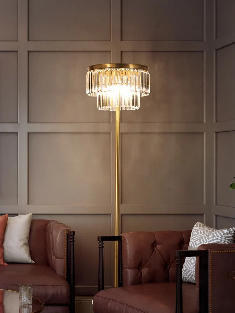 Modern design copper crystal desk lamp luxury - view 2
