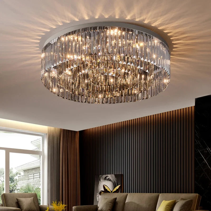 High-end crystal ceiling for elegant interior