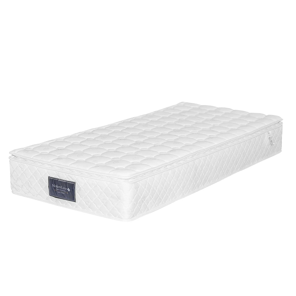 Spring mattress, 7 zones cold foam mattress, pocket spring, quilted microfiber cover topping, hardness H3, 25cm height - view 3