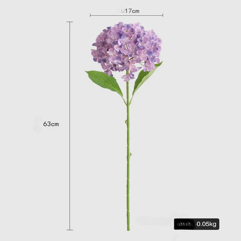 Artificial hortensia branch for interior decoration and office - view 5