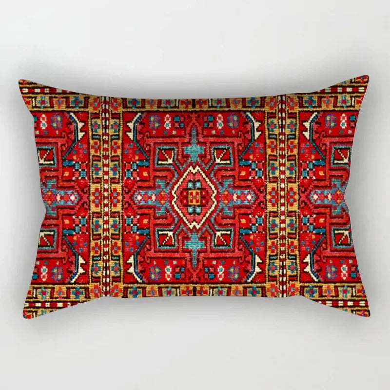 Rectangular throw pillow cover vintage ethnic mandala pattern