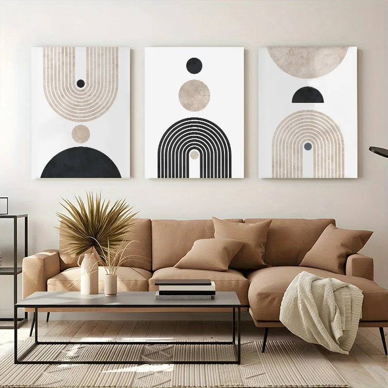Abstract geometric round box for modern wall decoration - view 2