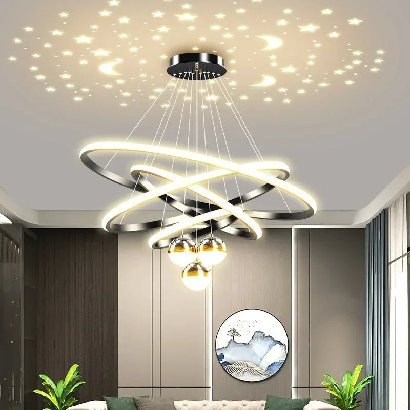 Chandelier led modern starry sky for interior decoration - view 2
