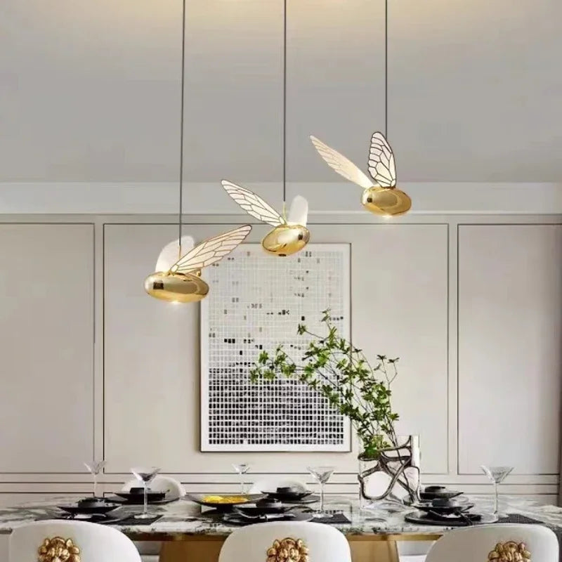 Modern bee pendant light for creative and simple interior decoration - view 4