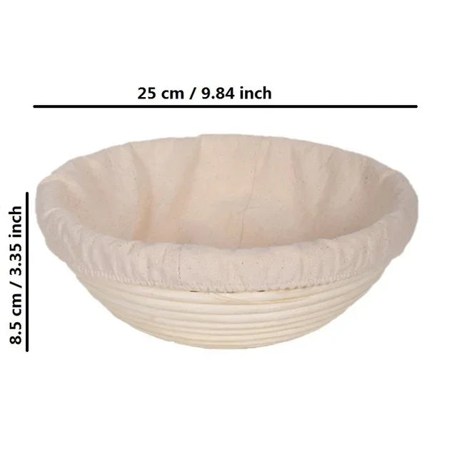 Rattan bread basket for cooking and fermentation - Round 25x8,5